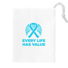 Child Abuse Prevention Support  Drawstring Pouch (5xl) by artjunkie