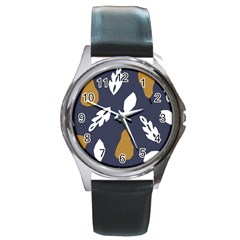 Pattern 10 Round Metal Watch by andStretch