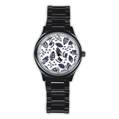 Orchard Leaves Stainless Steel Round Watch by andStretch