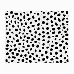 Black And White Seamless Cheetah Spots Small Glasses Cloth by LoolyElzayat