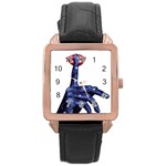 Hush Silence Quiet Secret Silent Rose Gold Leather Watch  Front