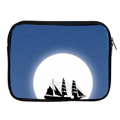 Boat Silhouette Moon Sailing Apple Ipad 2/3/4 Zipper Cases by HermanTelo