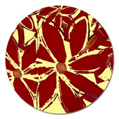 Flowery Fire Magnet 5  (round) by Janetaudreywilson