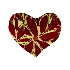 Flowery Fire Standard 16  Premium Heart Shape Cushions by Janetaudreywilson