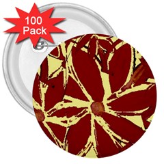 Flowery Fire 3  Buttons (100 Pack)  by Janetaudreywilson