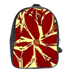 Flowery Fire School Bag (xl) by Janetaudreywilson