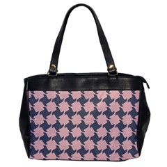 Retro Pink And Grey Pattern Oversize Office Handbag