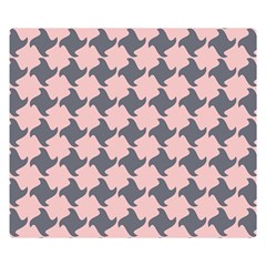 Retro Pink And Grey Pattern Double Sided Flano Blanket (small)  by MooMoosMumma