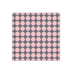 Retro Pink And Grey Pattern Satin Bandana Scarf by MooMoosMumma