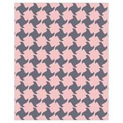 Retro Pink And Grey Pattern Drawstring Bag (Small)