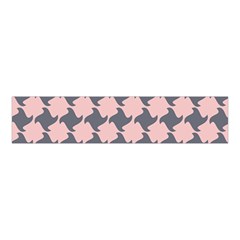 Retro Pink And Grey Pattern Velvet Scrunchie by MooMoosMumma