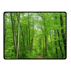 In The Forest The Fullness Of Spring, Green, Double Sided Fleece Blanket (small)  by MartinsMysteriousPhotographerShop