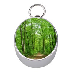 In The Forest The Fullness Of Spring, Green, Mini Silver Compasses by MartinsMysteriousPhotographerShop