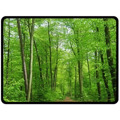 In The Forest The Fullness Of Spring, Green, Double Sided Fleece Blanket (large)  by MartinsMysteriousPhotographerShop