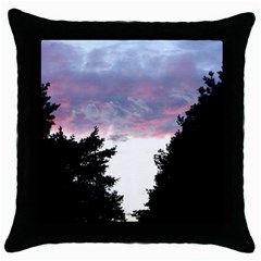 Colorful Overcast, Pink,violet,gray,black Throw Pillow Case (black) by MartinsMysteriousPhotographerShop