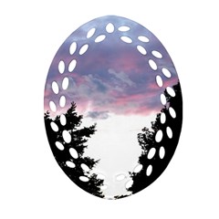 Colorful Overcast, Pink,violet,gray,black Oval Filigree Ornament (two Sides) by MartinsMysteriousPhotographerShop