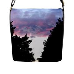 Colorful Overcast, Pink,violet,gray,black Flap Closure Messenger Bag (l) by MartinsMysteriousPhotographerShop