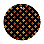 Geometric Diamond Tile Ornament (Round) Front