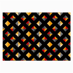 Geometric Diamond Tile Large Glasses Cloth (2 Sides) by tmsartbazaar