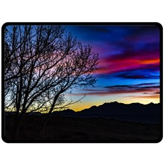 Sunset Landscape Scene, San Juan Province, Argentina003 Fleece Blanket (large)  by dflcprintsclothing