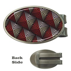 Abstract Zigzag Motif Money Clips (oval) 