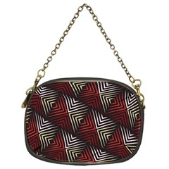 Abstract Zigzag Motif Chain Purse (two Sides) by tmsartbazaar
