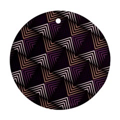 Zigzag Motif Design Ornament (round) by tmsartbazaar