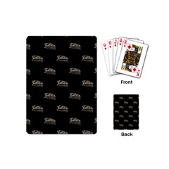 Dinosaur Skeleton Head Motif Pattern Playing Cards Single Design (mini) by dflcprintsclothing