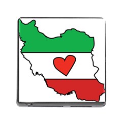 Heart Flag Map Of Iran  Memory Card Reader (square 5 Slot) by abbeyz71