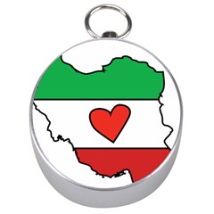 Heart Flag Map Of Iran  Silver Compasses by abbeyz71