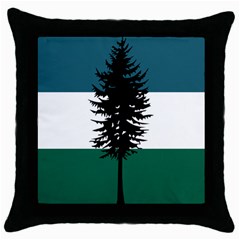 Flag Of Cascadia  Throw Pillow Case (black) by abbeyz71