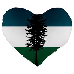 Flag Of Cascadia  Large 19  Premium Heart Shape Cushions by abbeyz71