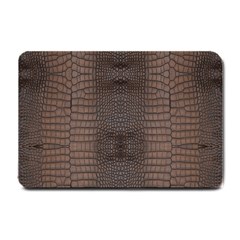 Brown Alligator Leather Skin Small Doormat  by LoolyElzayat