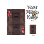 Brown Alligator Leather Skin Playing Cards 54 Designs (Mini) Front - Heart2