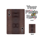 Brown Alligator Leather Skin Playing Cards 54 Designs (Mini) Front - Club4