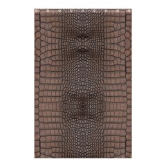 Brown Alligator Leather Skin Shower Curtain 48  X 72  (small)  by LoolyElzayat