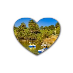 Parque Rodo Park, Montevideo, Uruguay Heart Coaster (4 Pack)  by dflcprintsclothing