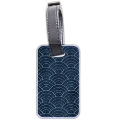 Blue Sashiko Pattern Luggage Tag (two Sides) by goljakoff