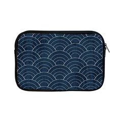 Blue Sashiko Pattern Apple Ipad Mini Zipper Cases by goljakoff