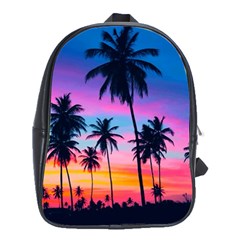 Sunset Palms School Bag (large) by goljakoff