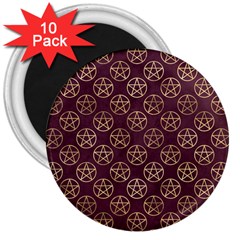 Golden Pentagram 3  Magnets (10 Pack) 