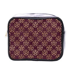 Golden Pentagram Mini Toiletries Bag (one Side)