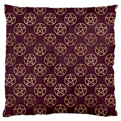 Golden Pentagram Large Cushion Case (two Sides)