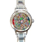 Pop Art - Spirals World 1 Round Italian Charm Watch Front