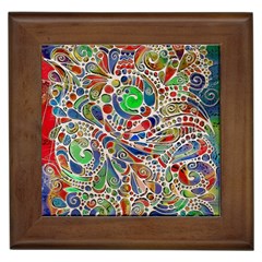 Pop Art - Spirals World 1 Framed Tile