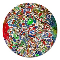 Pop Art - Spirals World 1 Magnet 5  (round)