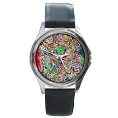 Pop Art - Spirals World 1 Round Metal Watch