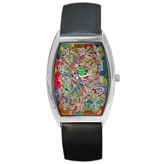Pop Art - Spirals World 1 Barrel Style Metal Watch