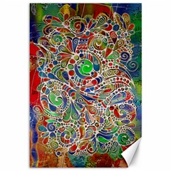 Pop Art - Spirals World 1 Canvas 12  X 18 