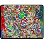 Pop Art - Spirals World 1 Fleece Blanket (Medium)  60 x50  Blanket Front